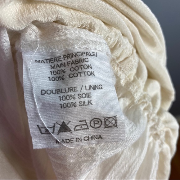 athe Womens Size 42 (12) White Bogo Cotton Dress - Picture 9 of 9